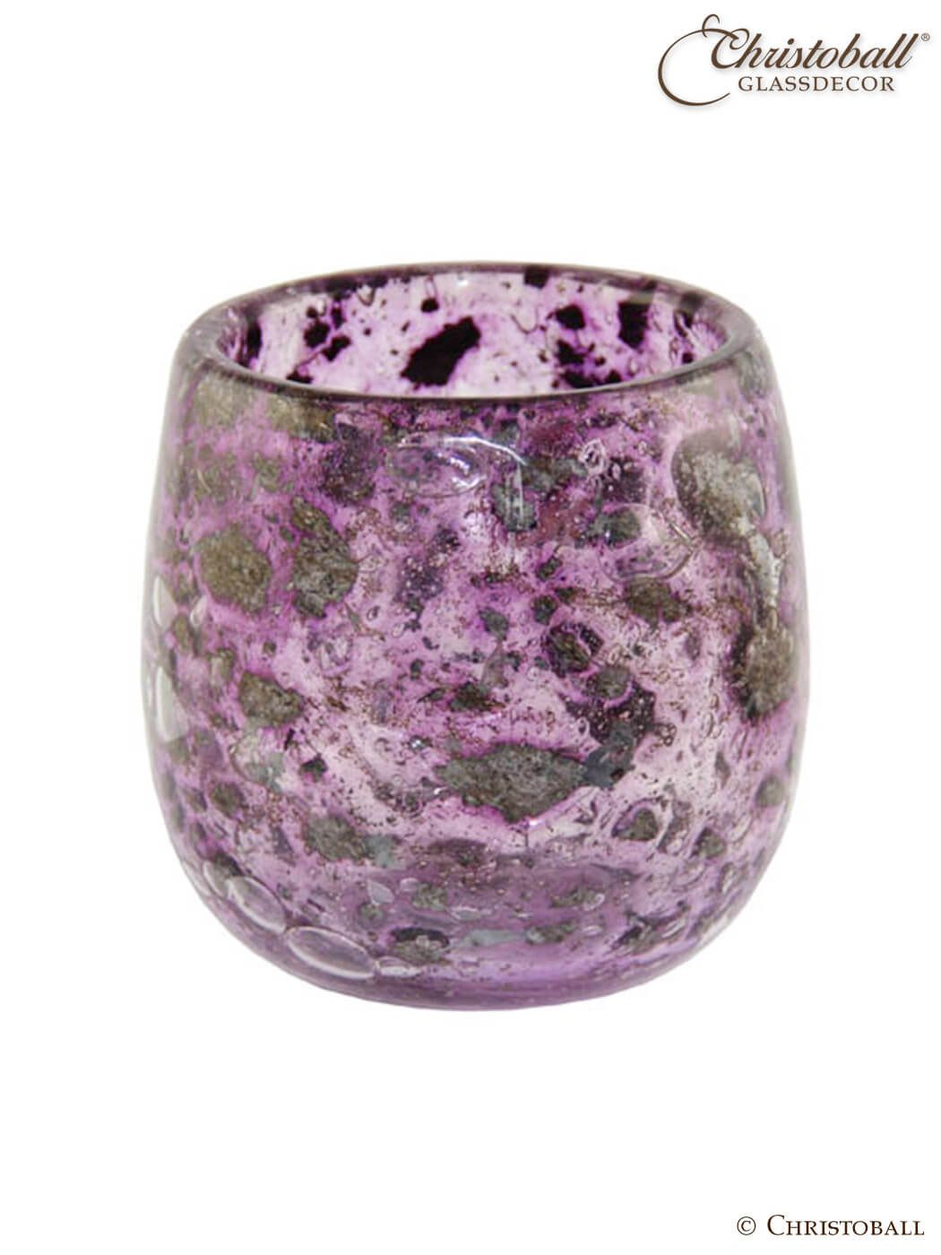 Vase, Windlicht Vidin, Pflaumen Violet