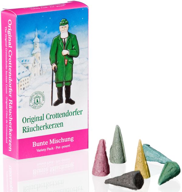 Original Crottendorfer Räucherkerzen 24er, Bunte Mischung