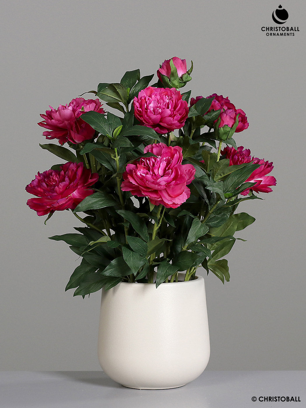 Dekoblumen - Premium Pfingstrosen-Arrangement in Dekotopf