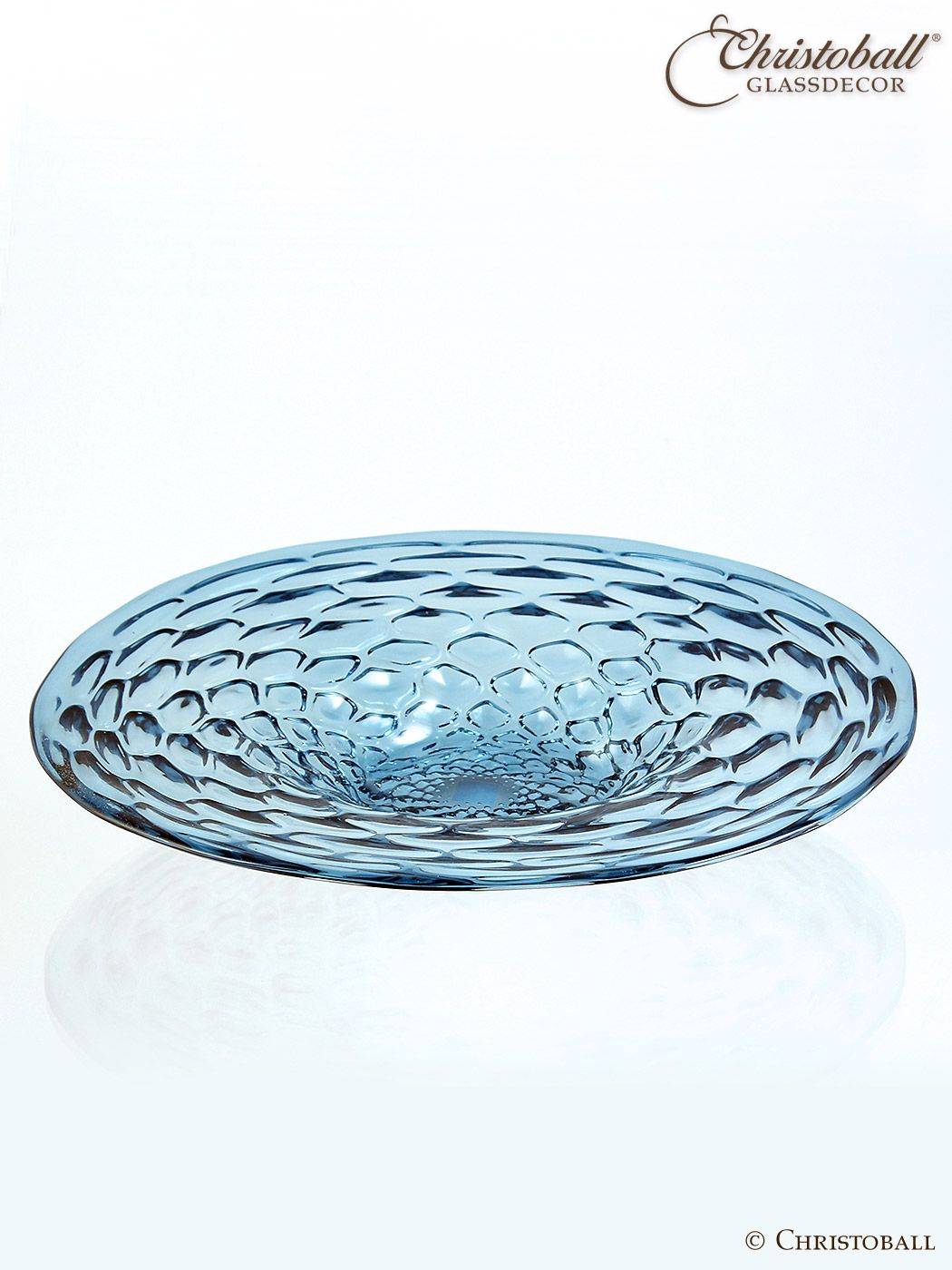 Ocean Waves Platte aus Glas - Blau