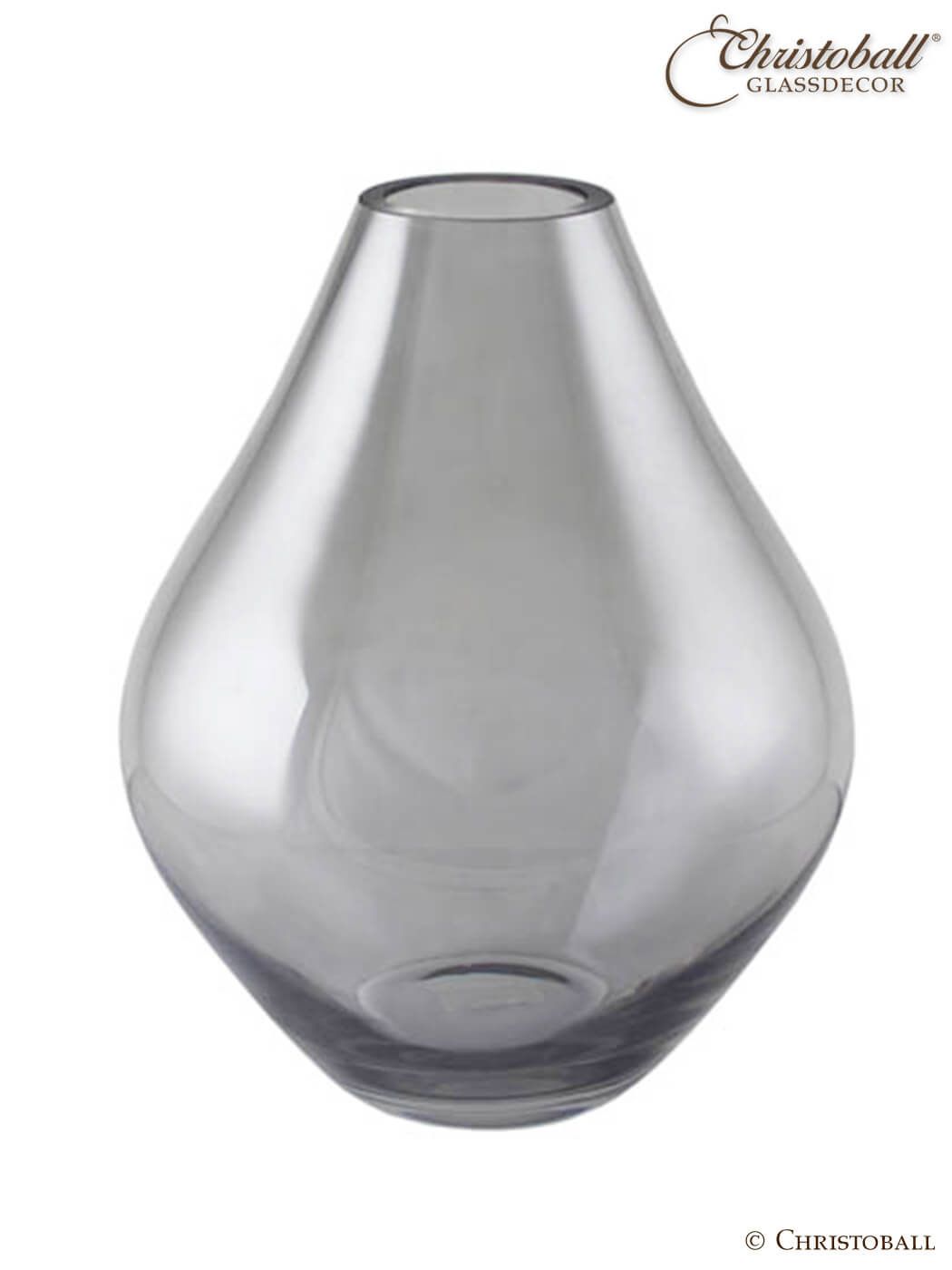 Vase Beja aus Glas - Lüster Grau