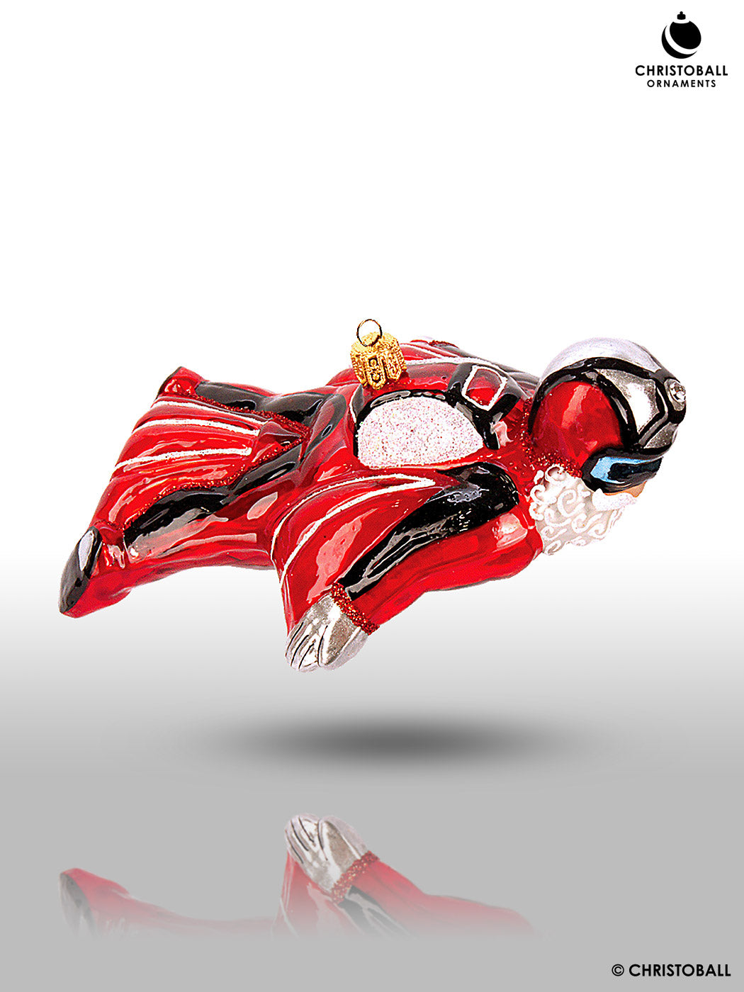 Santa im Wingsuit-Anzug