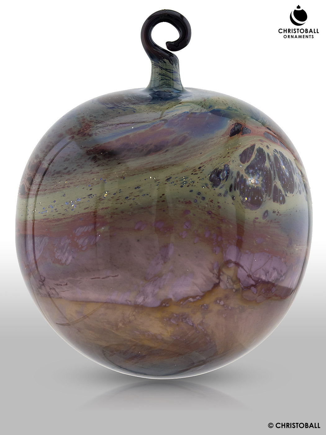 Glaskunst - Glaskugel Oxid XL, Dunkel-Lila