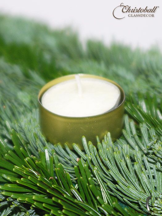 Adventsstecker für Teelichte - rund, goldfarben