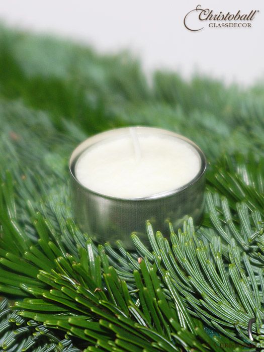 Adventsstecker für Teelichte - rund, silberfarben