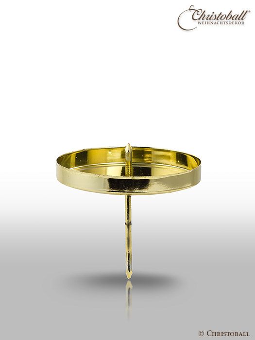 Adventskerzenhalter - 4,5 cm rund, goldfarben