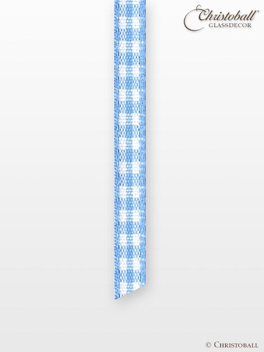 Kariertes Vichy Band - Hell Blau