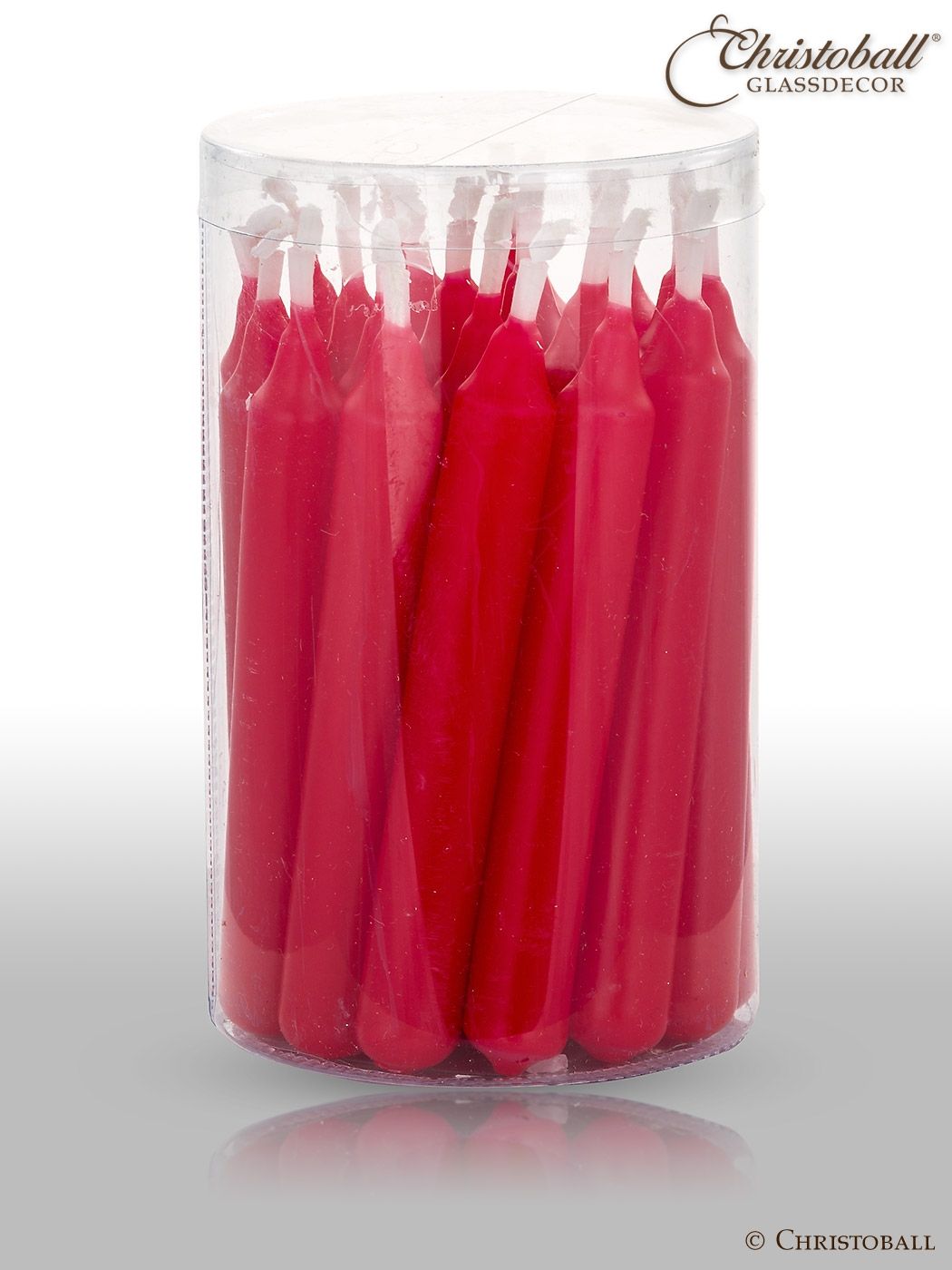 Baum-Kerzen, getaucht 20er, ca. 10cm - Rot