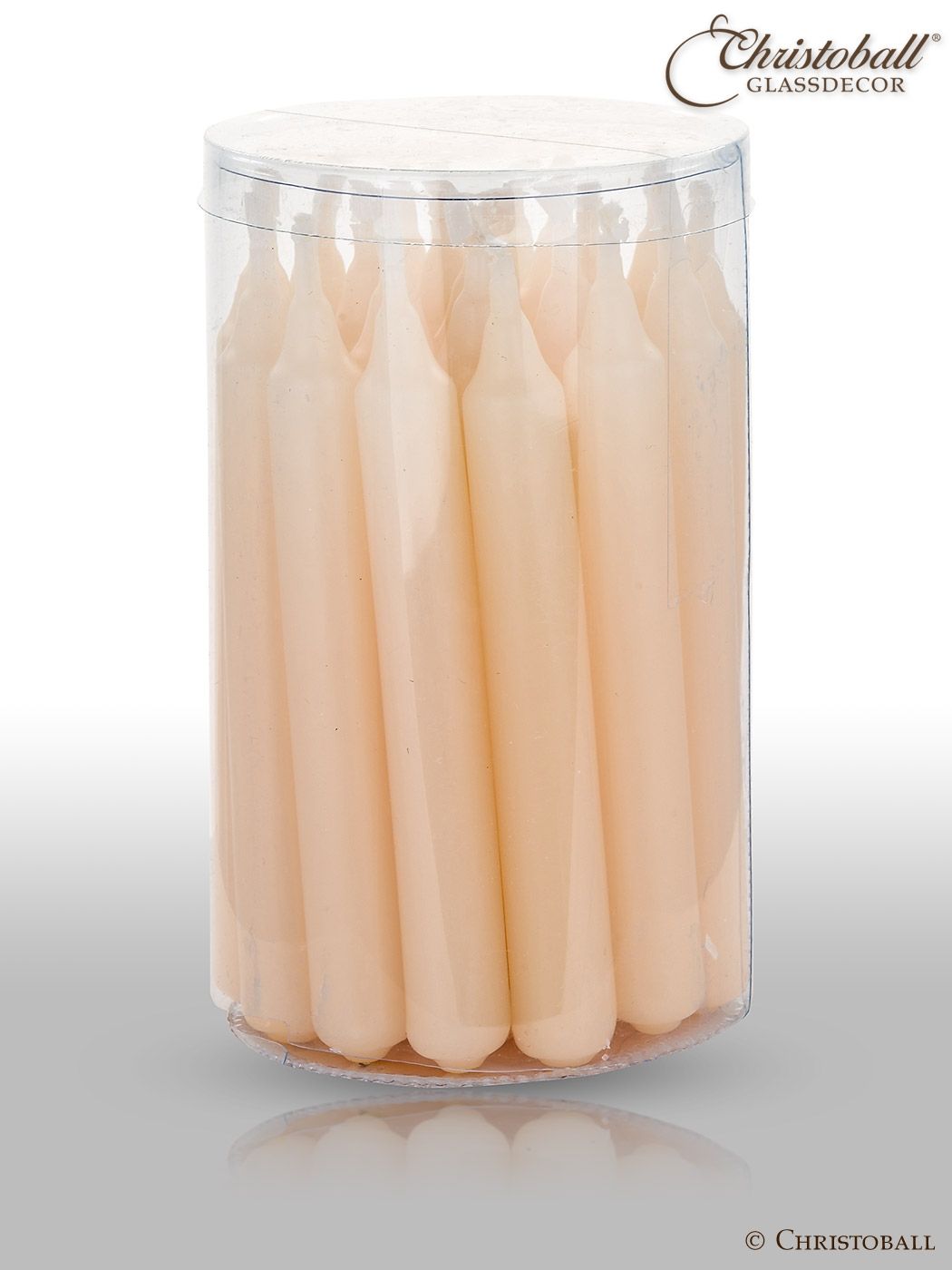 Baum-Kerzen, getaucht 20er, ca. 10cm - Champagne