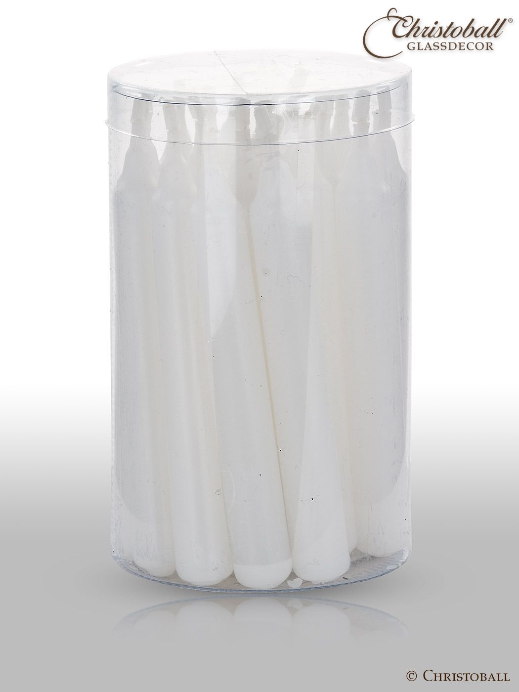 Baum-Kerzen, getaucht 20er, ca. 10cm - Weiß