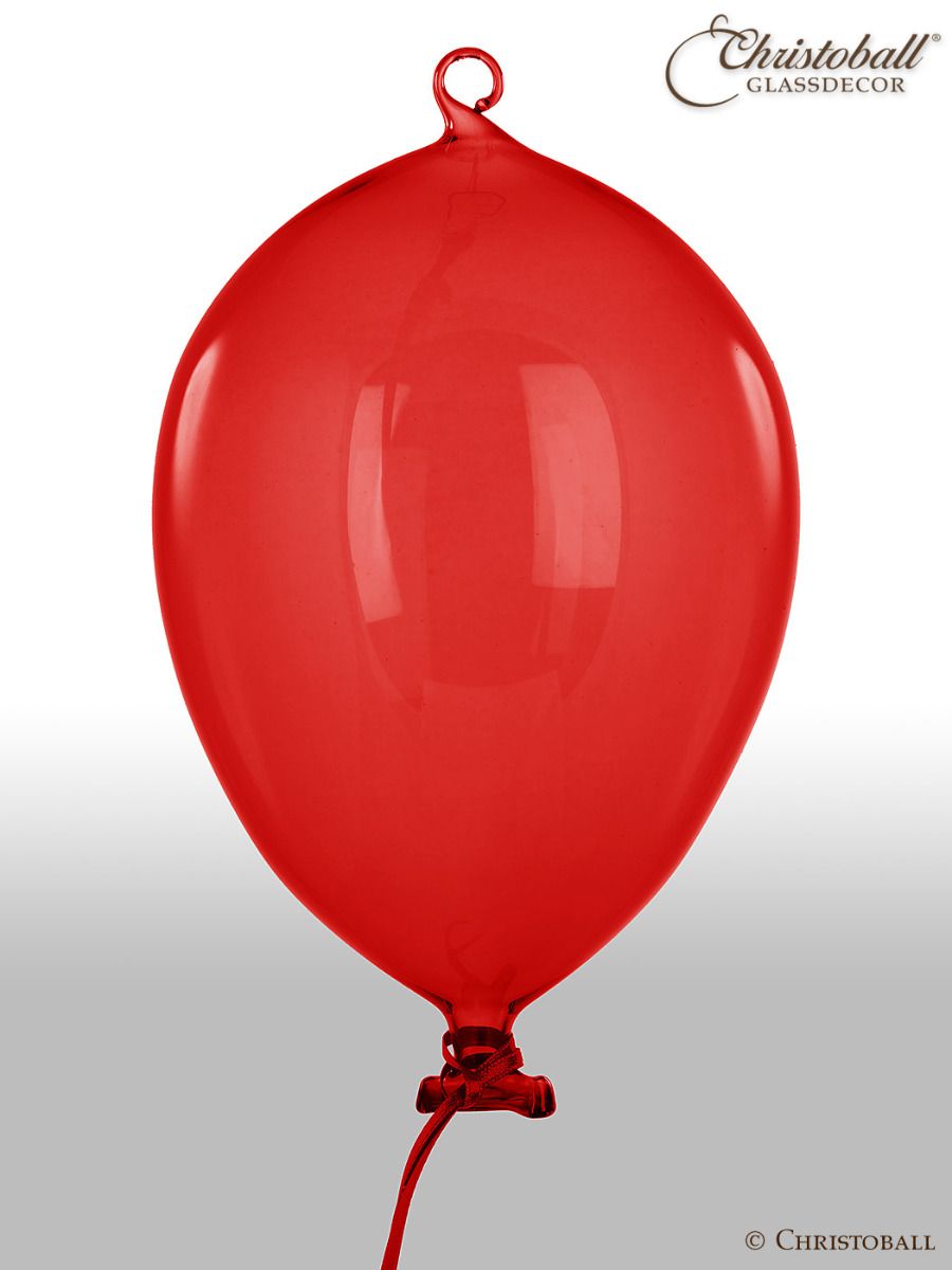 Luftballon aus Glas XL - Rot