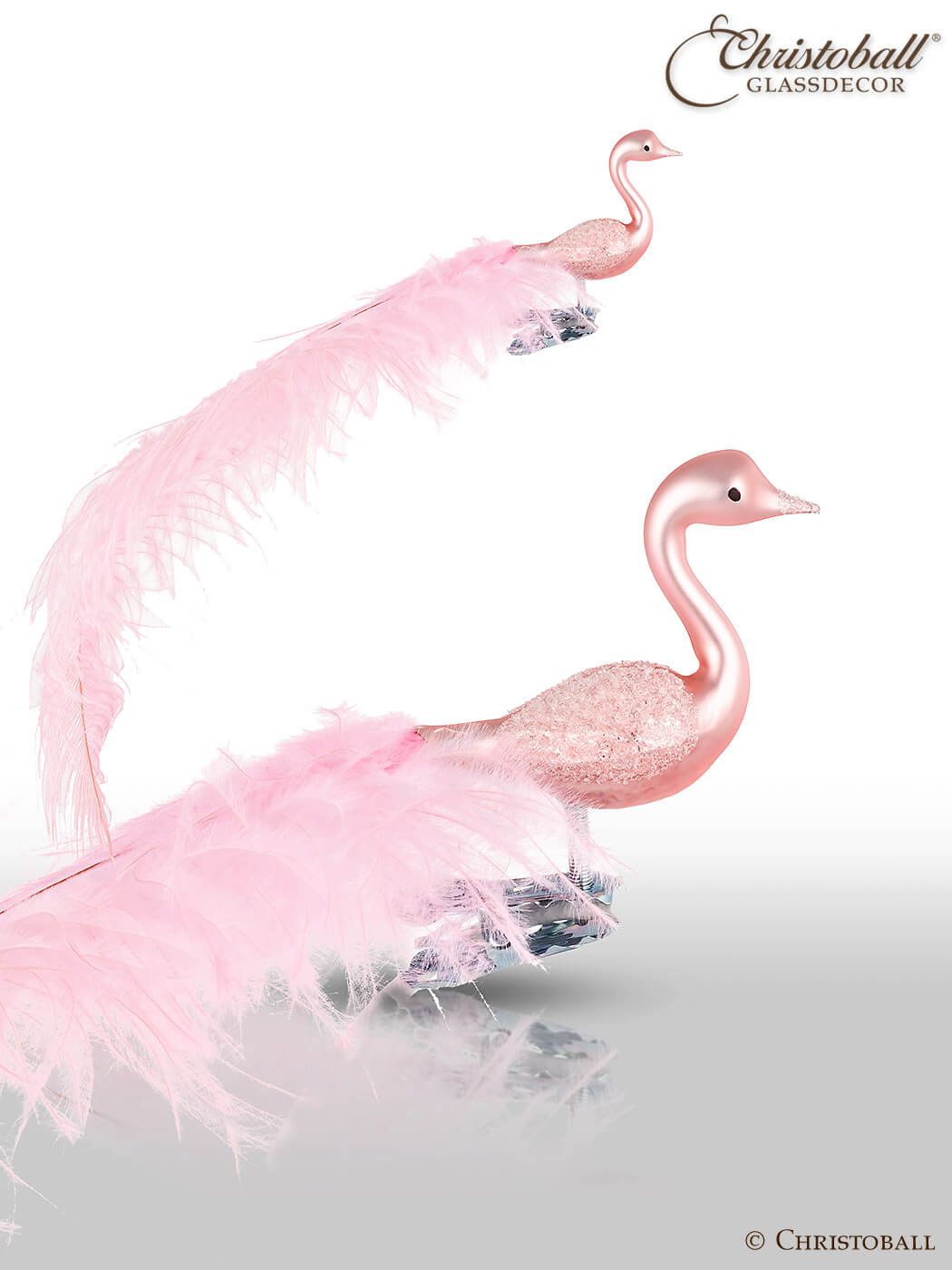 Schwan mit Clip, Rosa