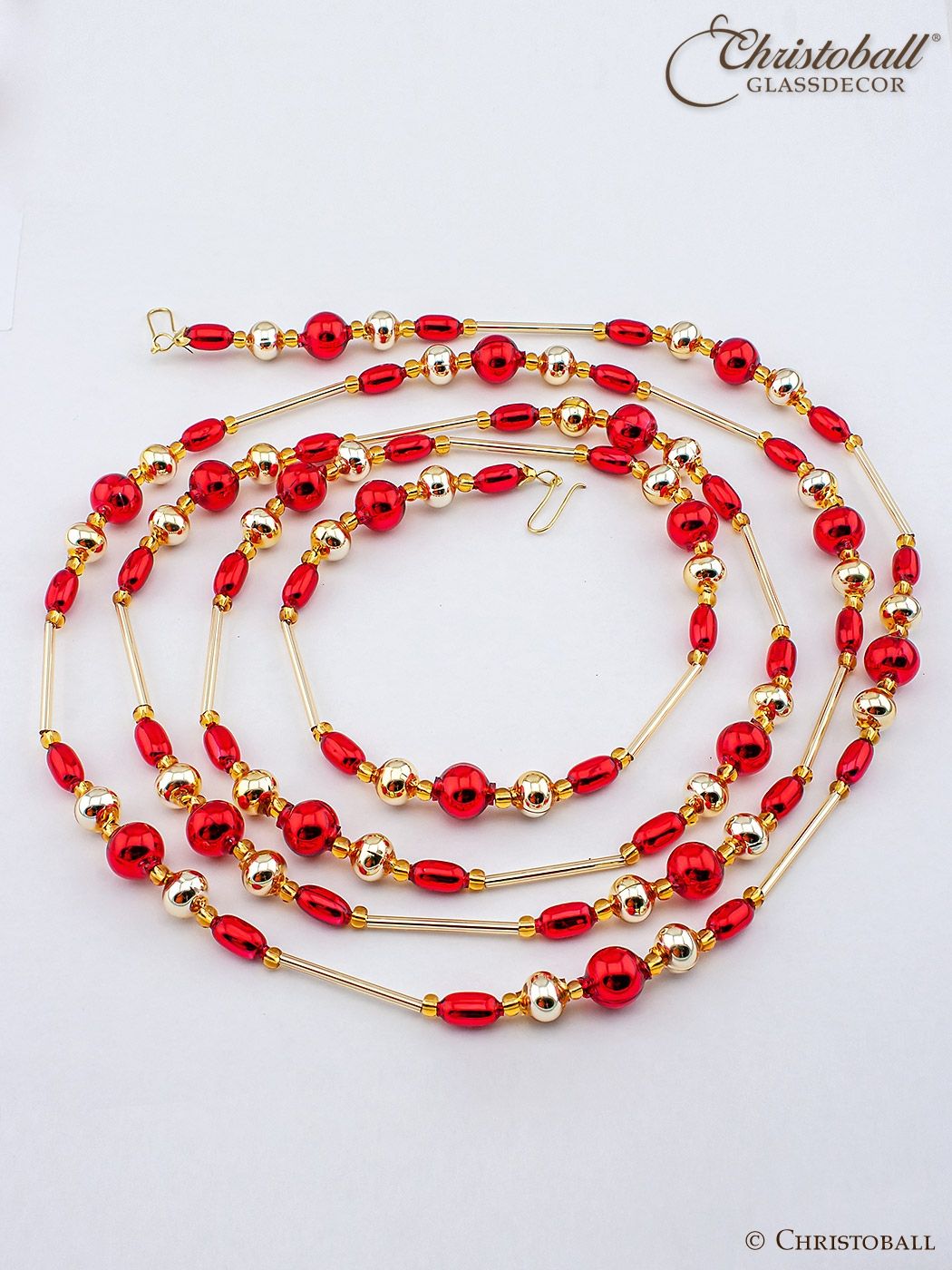 Gablonzer - Baumkette Lenka, gold-rot