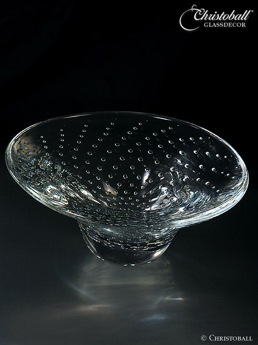 Dancing Bubbles Schale aus Glas - Kristallklar