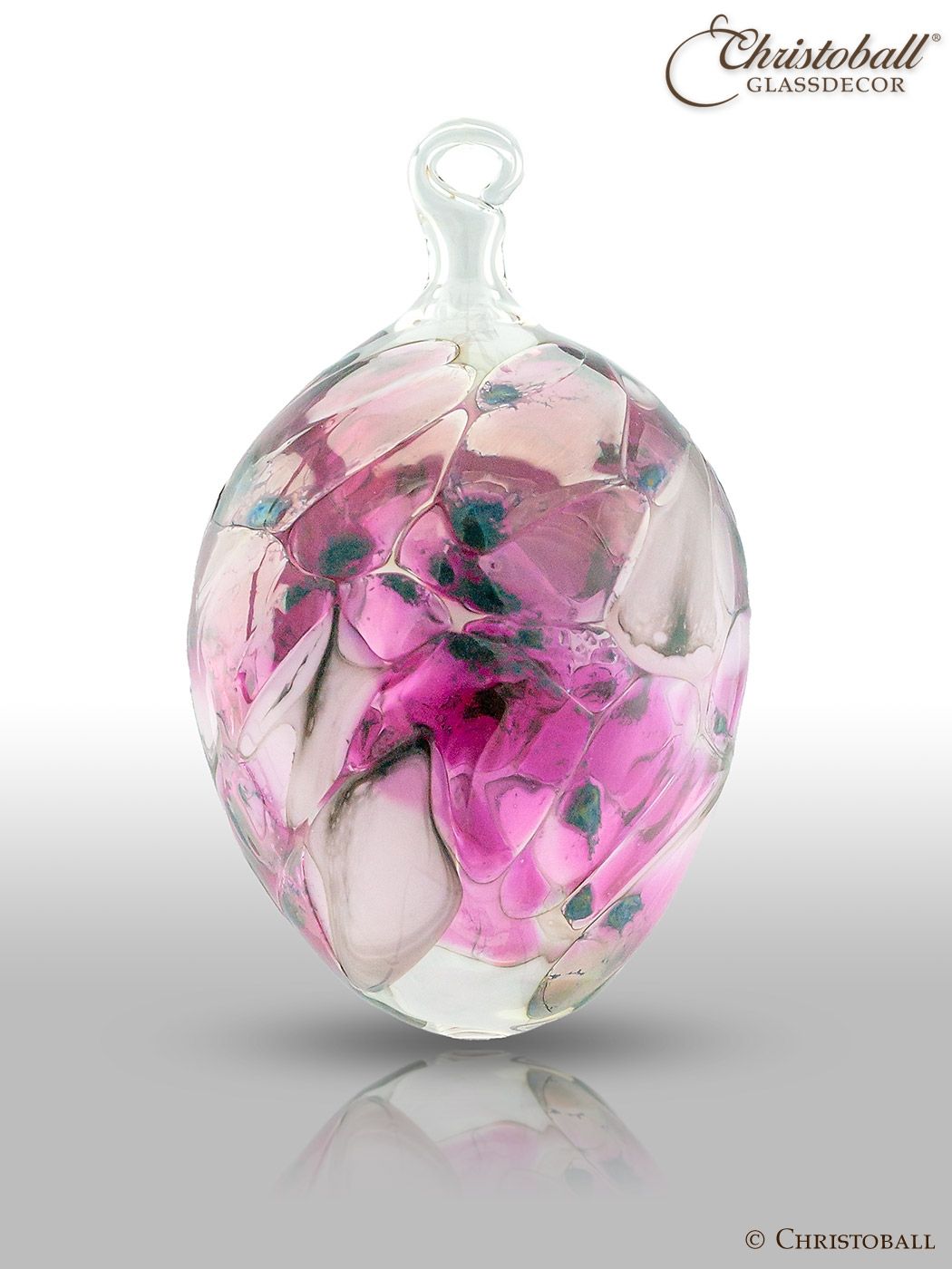 Glaskunst - Glas-Ei Bright, Rosa-Pink