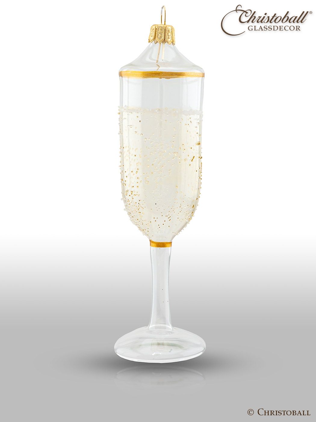 Weihnachtsform Champagner, Sekt-Glas – Christoball