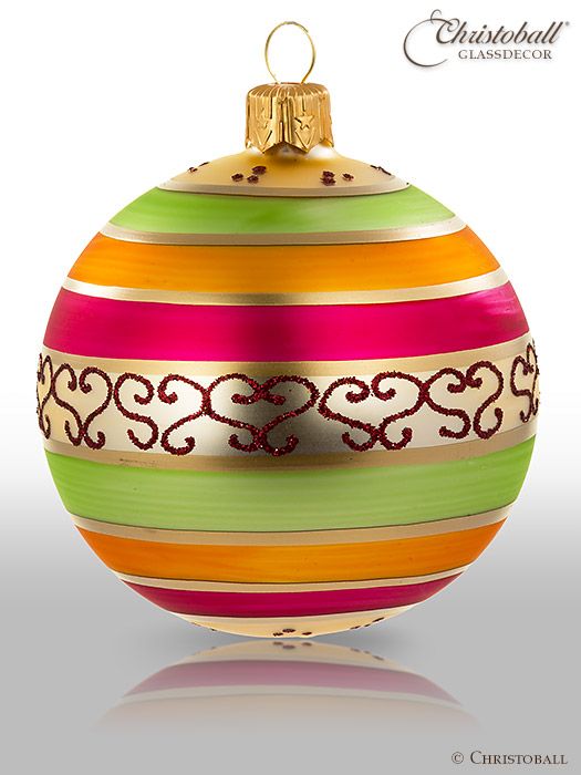 Magic Oriental - Kugel Bordeaux-Grün-Orange