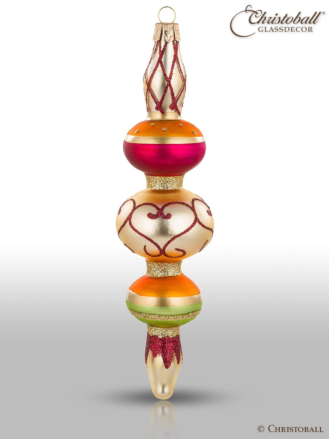 Magic Oriental - Form 3 Bordeaux-Grün-Orange