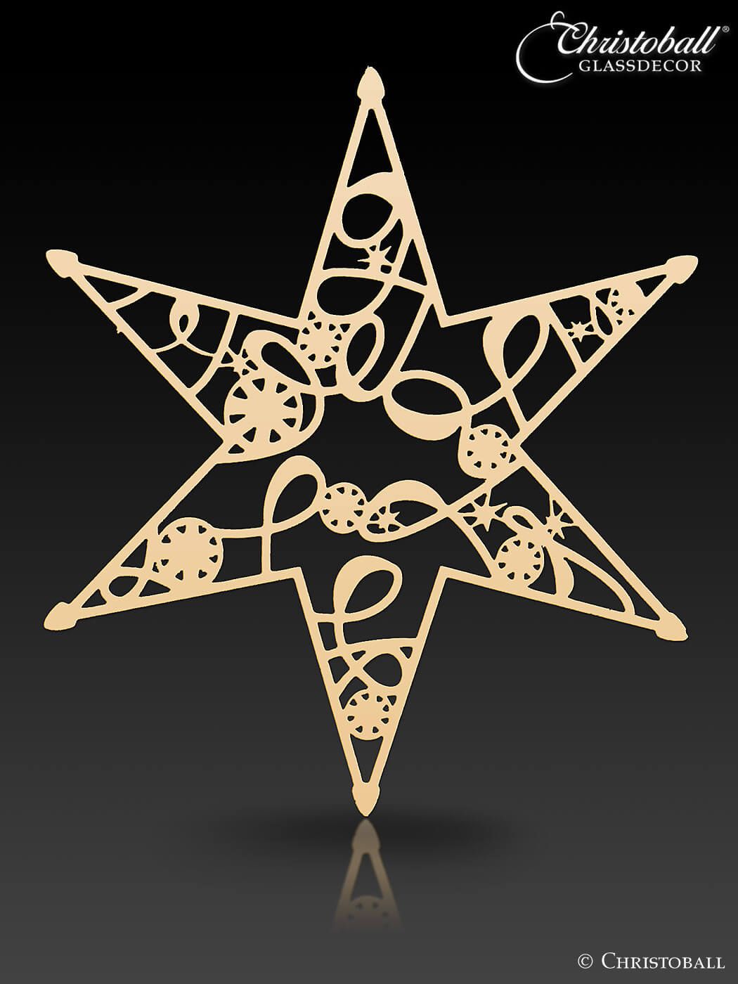Metallkunst - Weihnachtsstern, 24 Karat vergoldet
