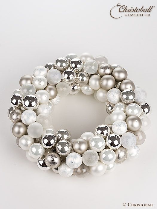 Weihnachtskugeln Pure Traumkranz - Silber