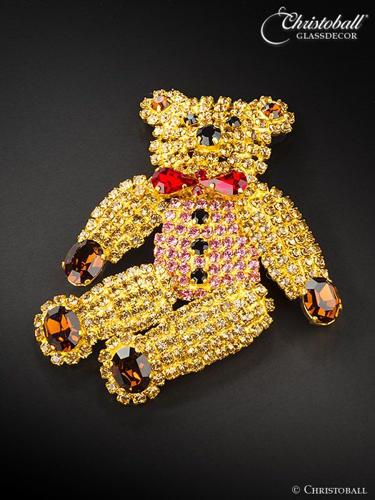 Brosche, Pin - Sparkling Teddy