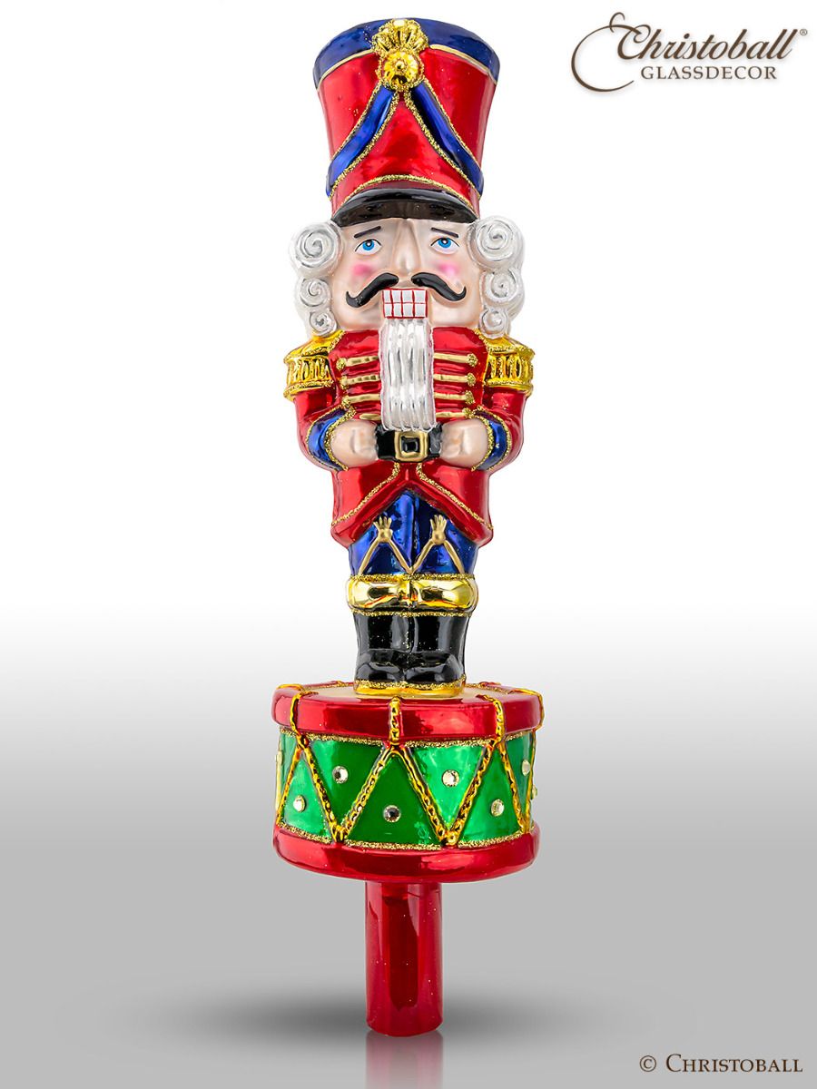 Christbaumspitze - Nussknacker mit Swarovski-Kristallen