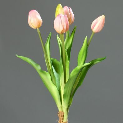 Dekoblume - Tulpen, 5er Bündel, Rosa