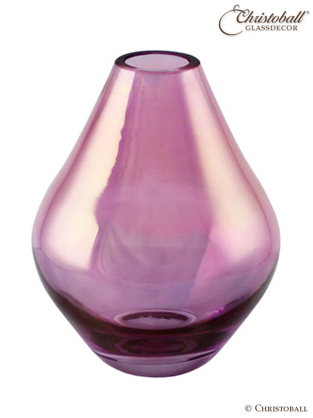 Vase Beja aus Glas - Lüster Pink