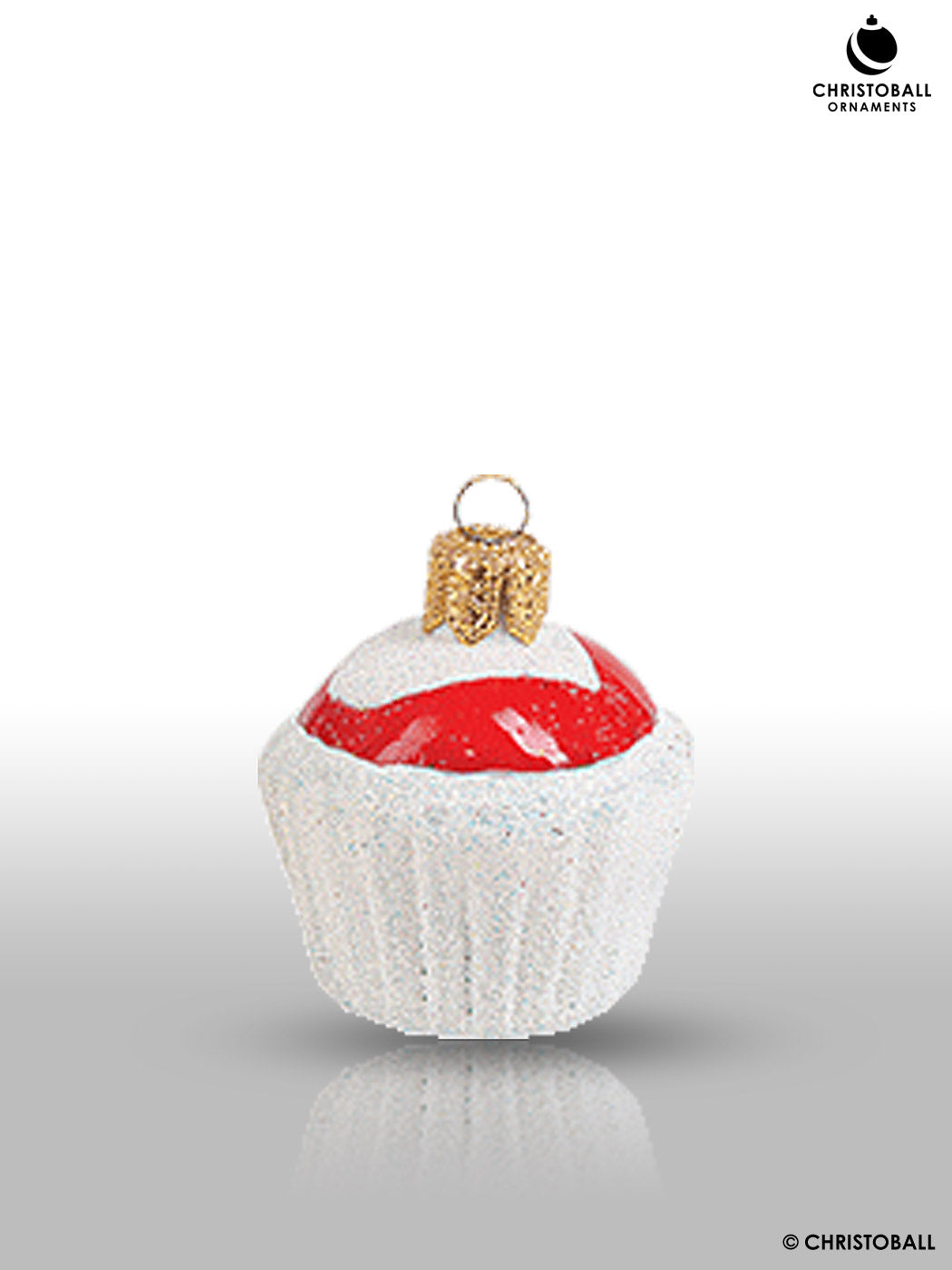 Praline, Cupcake - Weiss-Rot