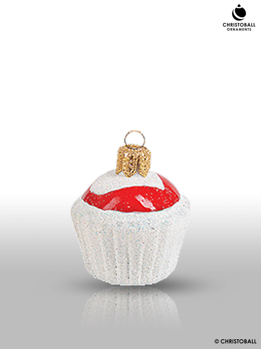 Praline, Cupcake - Weiss-Rot