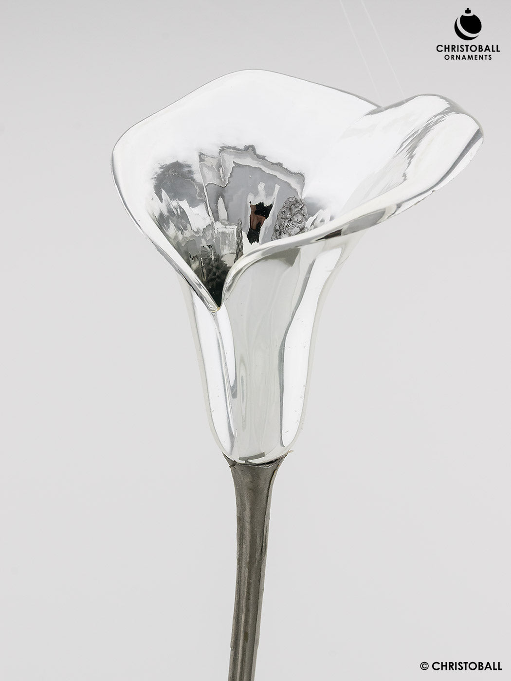 Dekoblume - Calla Elite Chromfarben plattiert 60cm