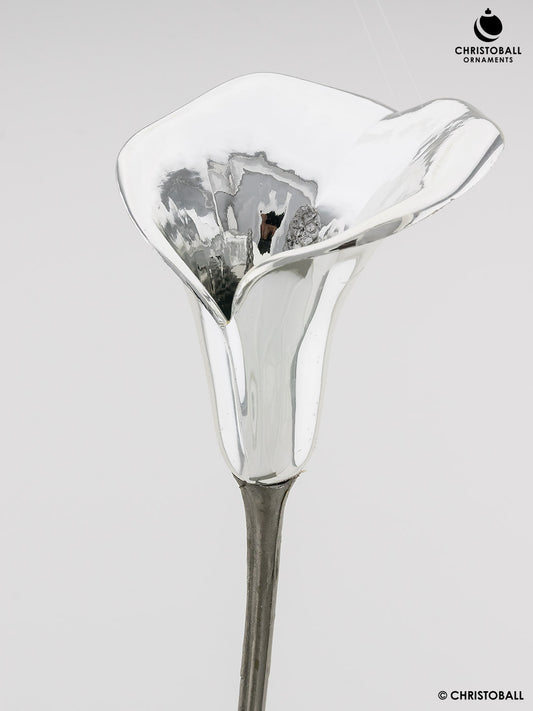 Dekoblume - Calla Elite Chromfarben plattiert 60cm