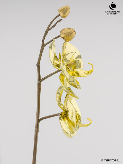 Dekoblume - Phalaenopsis Orchidee Elite Goldfarben plattiert 52cm