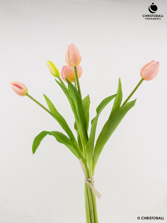 Dekoblume - Tulpen, 5er Bündel, Rosa