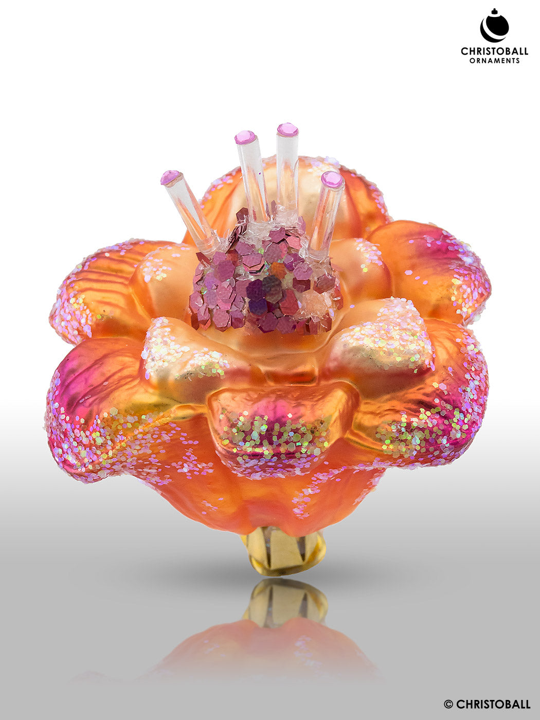 Lilie mit Clip, Orange-Pink