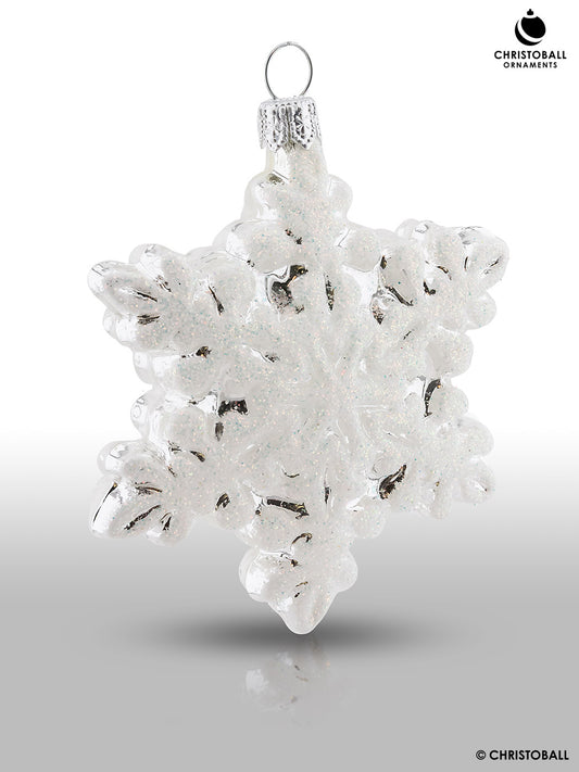 Schneeflocke Weiß-Silber