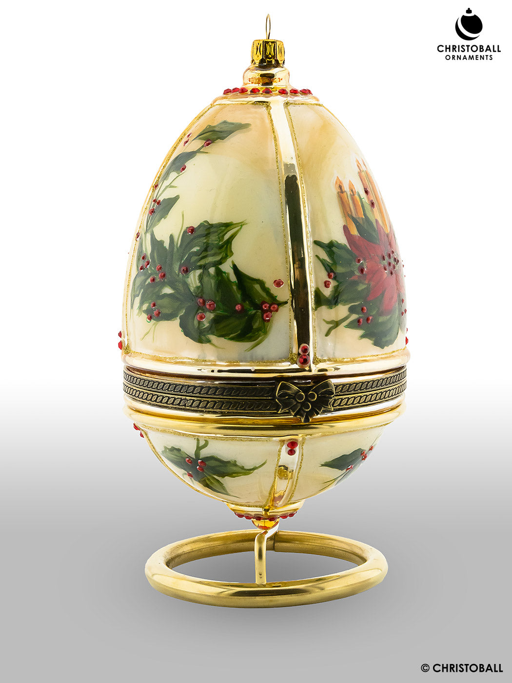 Komozja Family - Premium - Ei mit verborgenem Santa am Kamin