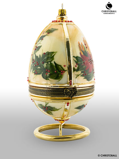 Komozja Family - Premium - Ei mit verborgenem Santa am Kamin