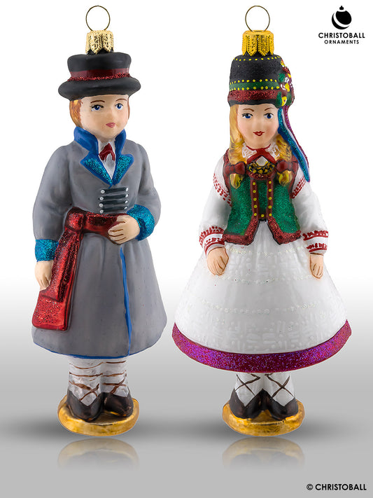 Polnische Folklore "Krupie-Trachten" Kollektion in Holzschatulle