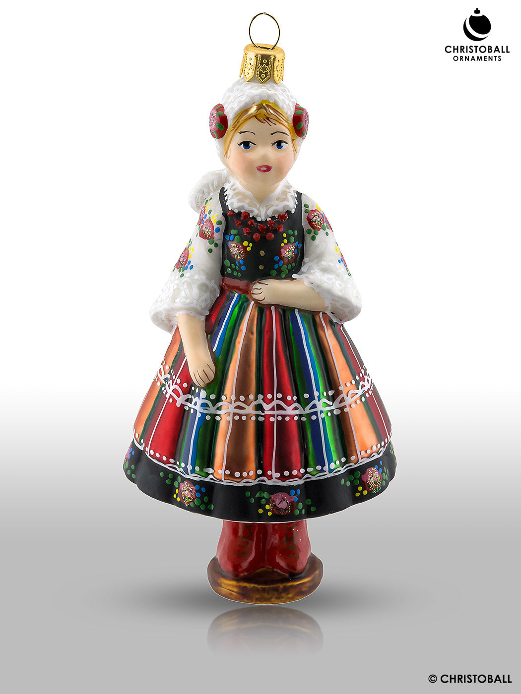 Polnische Folklore "Łowicz-Trachten" Kollektion in Holzschatulle