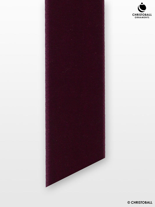 Velvet, Samtband - Burgundy, 2,2 cm breit (Meterware)