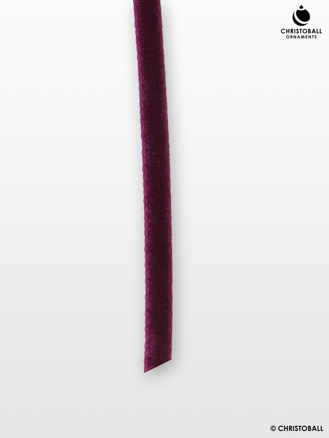 Velvet, Samtband - Burgundy, 0,5 cm breit (Meterware)
