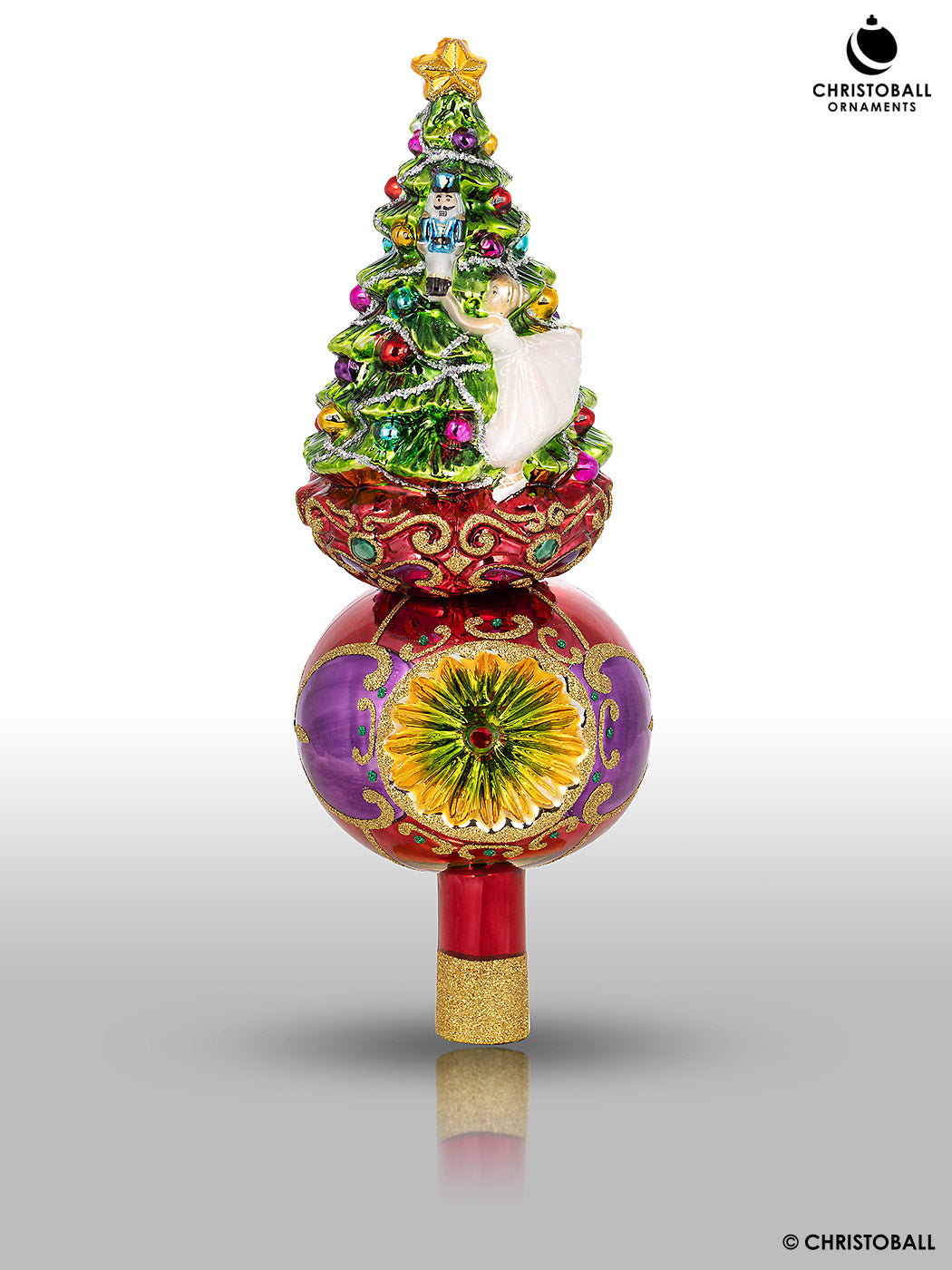 Huras Family - Baumspitze mit Reflektor - Nussknacker Tannenbaum