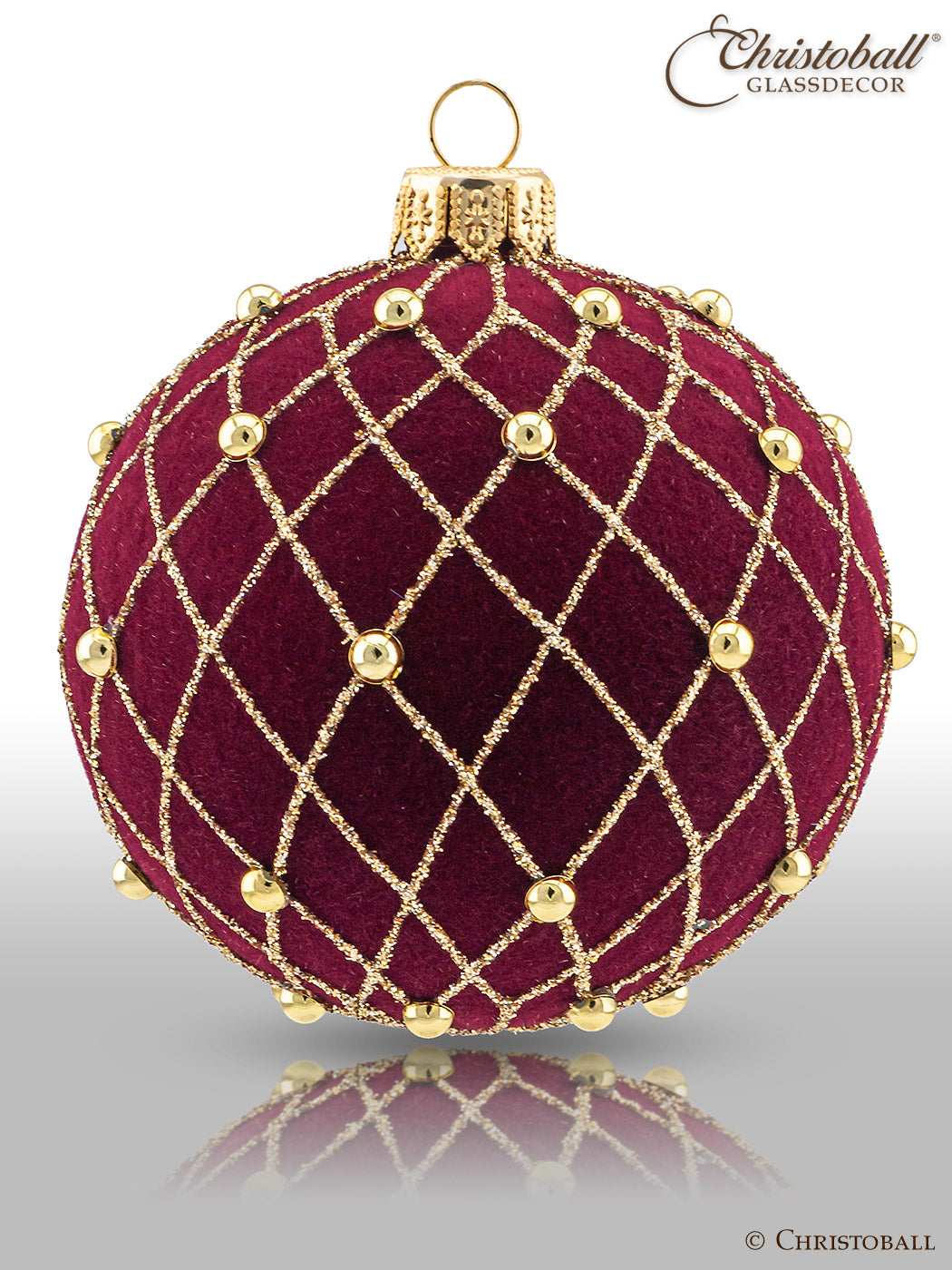 Velvet - Burgundy Golden Diamonds