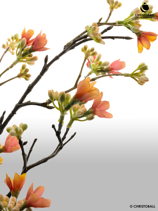 Dekoblume - Sieben-Söhne-des-Himmels-Zweig, 100cm, Apricot