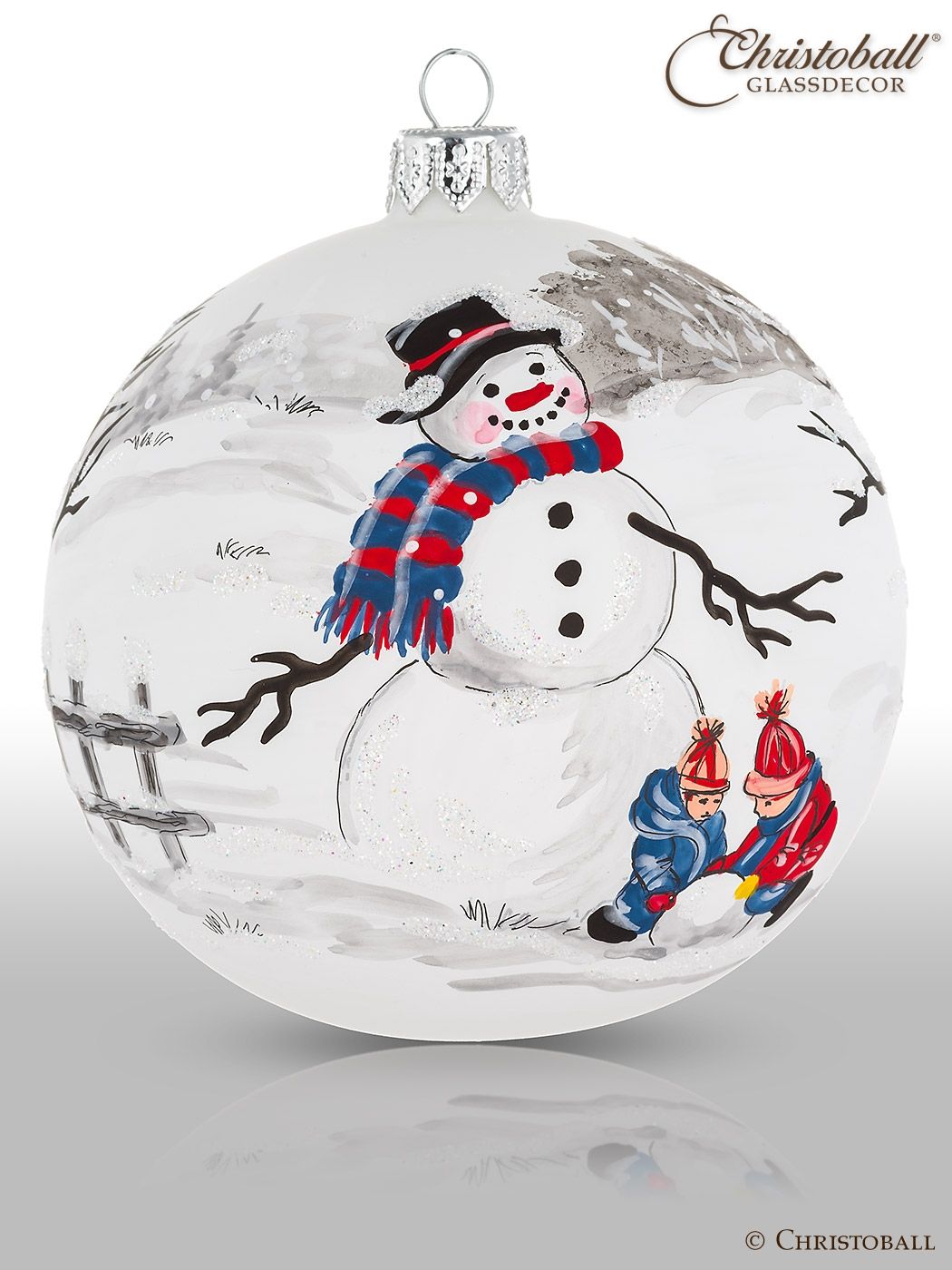 Artist Art Kugel - Kinder bauen einen Schneemann