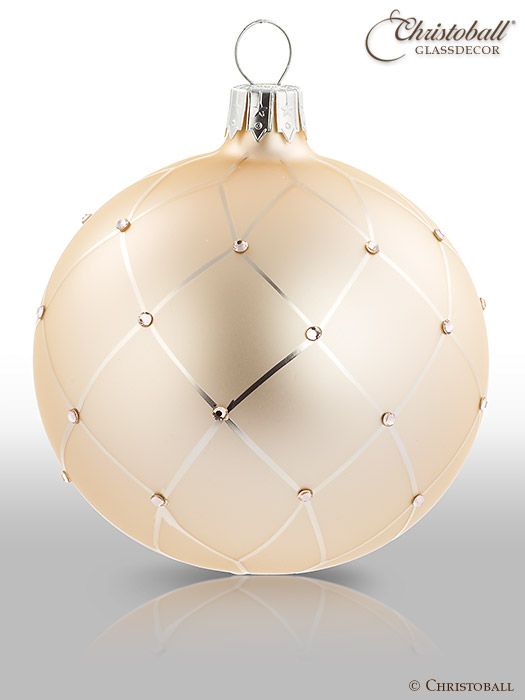 Weihnachtskugeln und Christbaumschmuck in Farben Creme, Champagne und Beige – Christoball