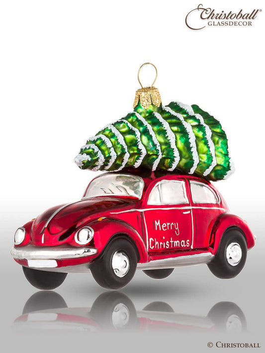 VW Käfer mit Tannenbaum