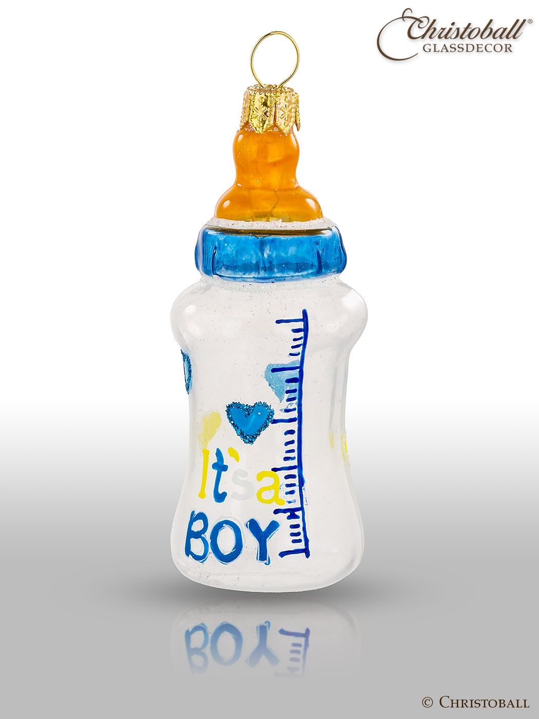 Babyflasche It's a Boy, Hell-Blau