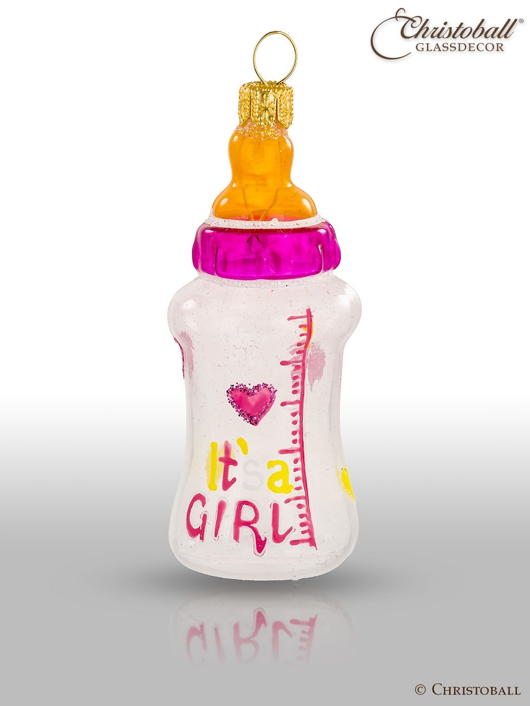 Babyflasche It's a Girl, Hell-Rosa